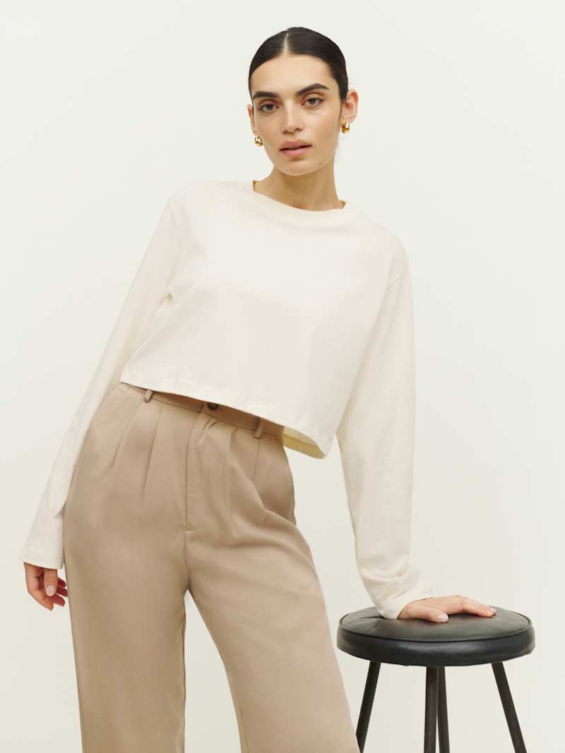 Becca Relaxed Long Sleeve Cropped Tee