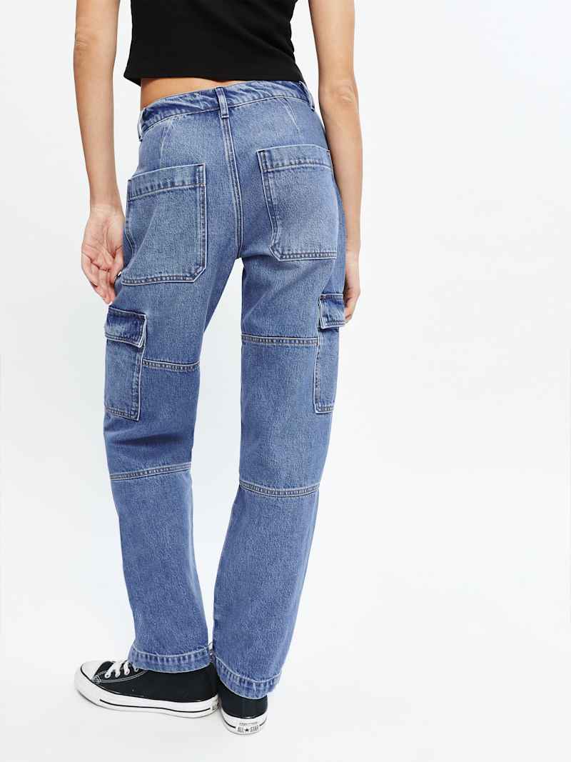 Mckenna Mid Rise Slouch Cargo Jeans