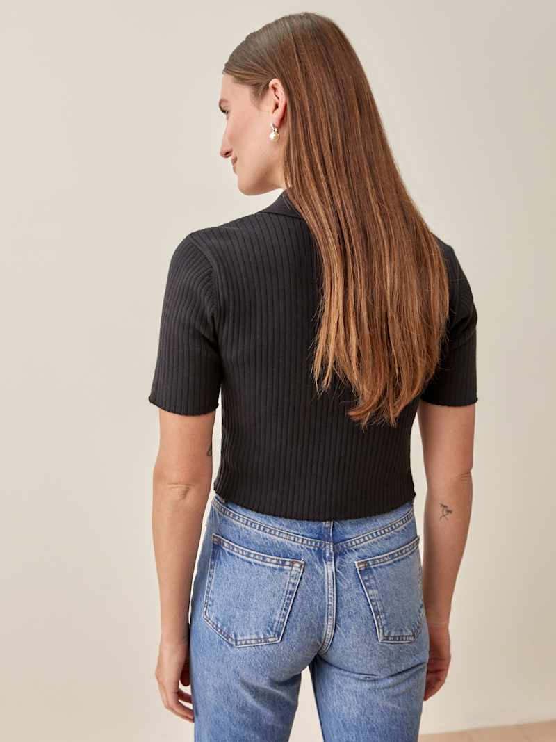 Moda Cotton Collared Sweater
