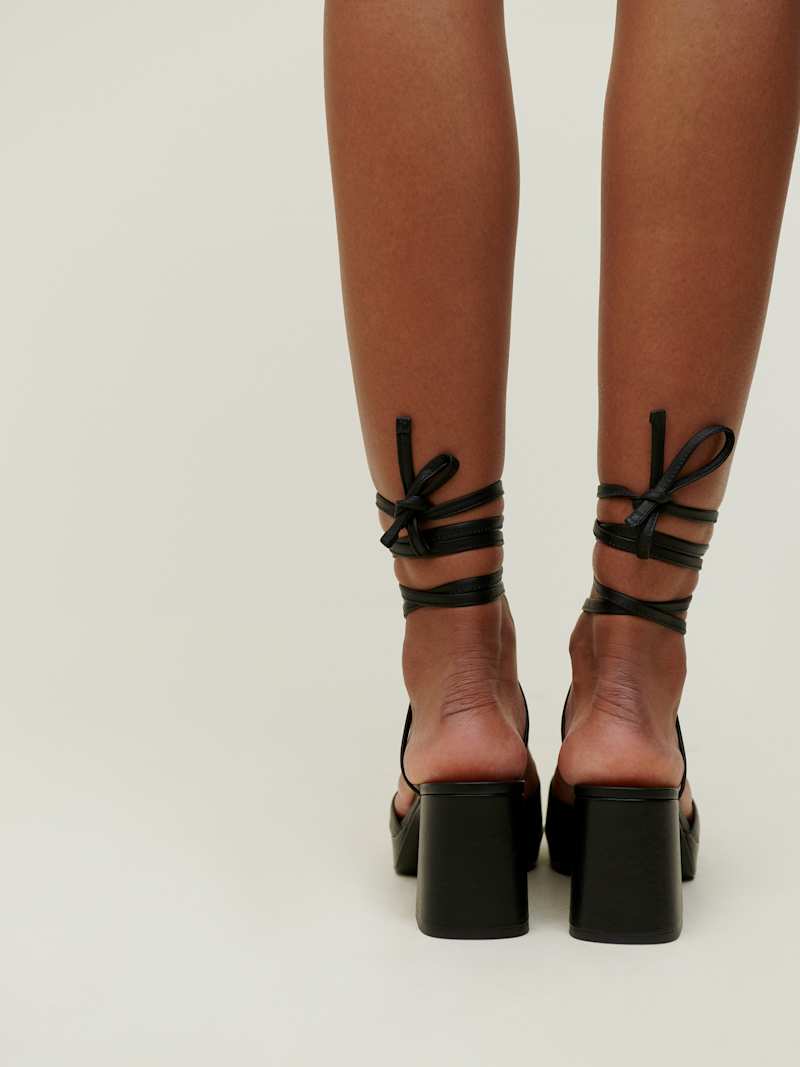 Magda Ankle Tie Platform
