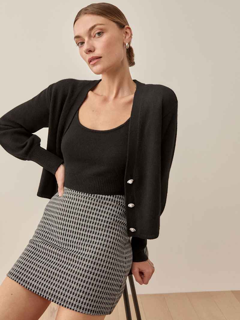 Varenne Cashmere Embellished Button Set