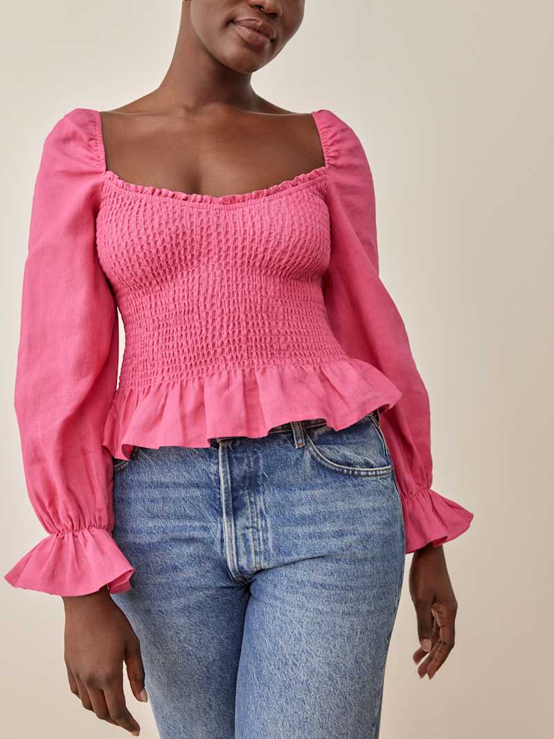 Cambria Linen Top
