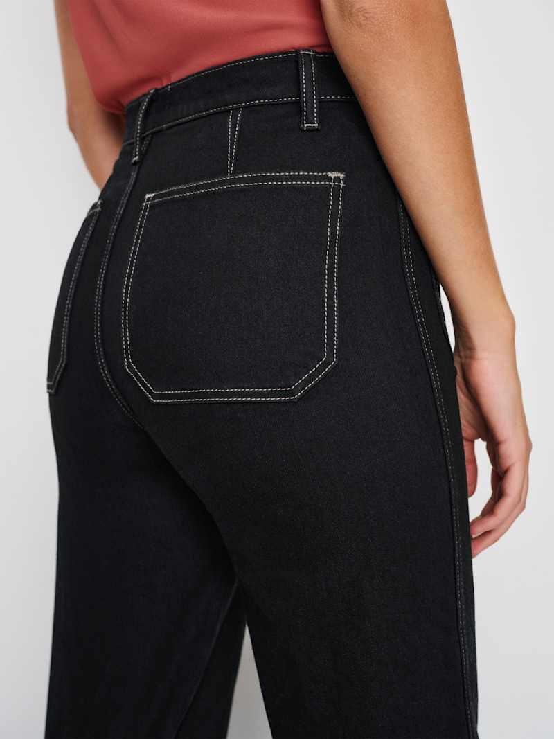 Alyssa Stretch High Rise Wide Leg Long Jeans