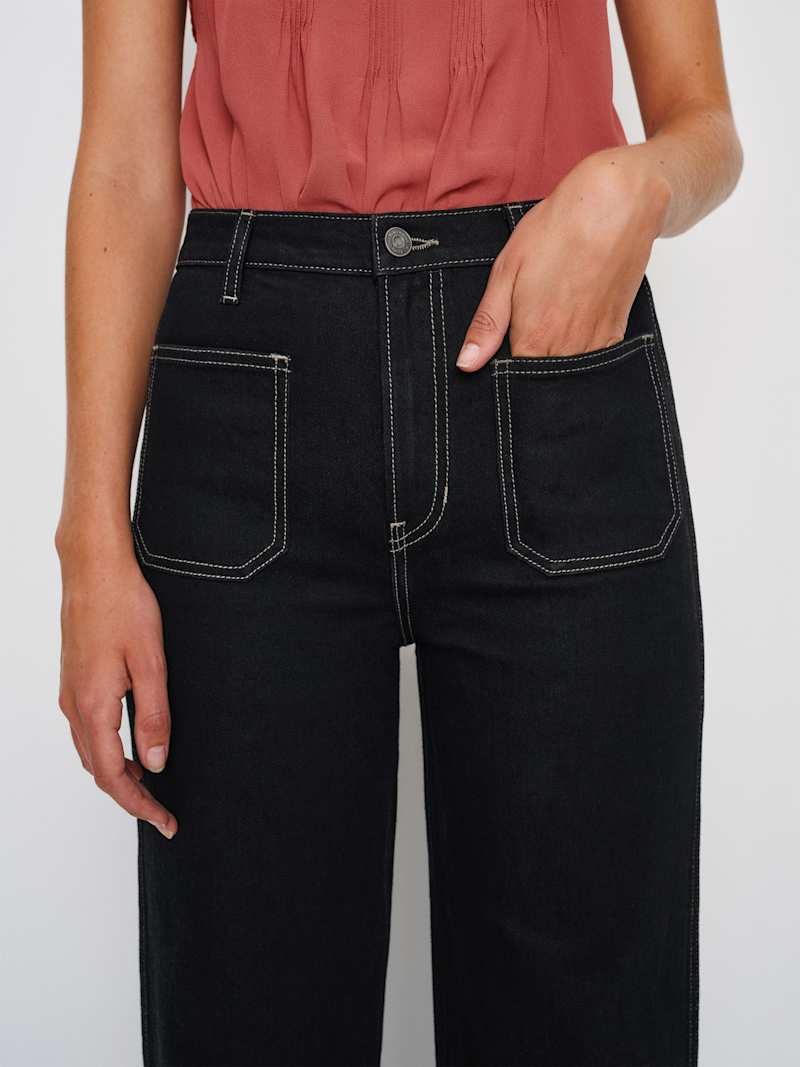 Alyssa Stretch High Rise Wide Leg Long Jeans