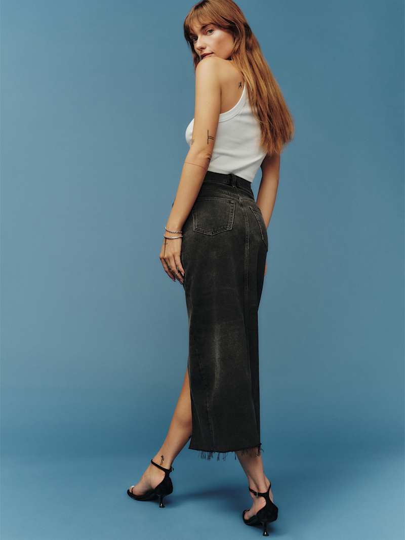 Nila Long Denim Skirt