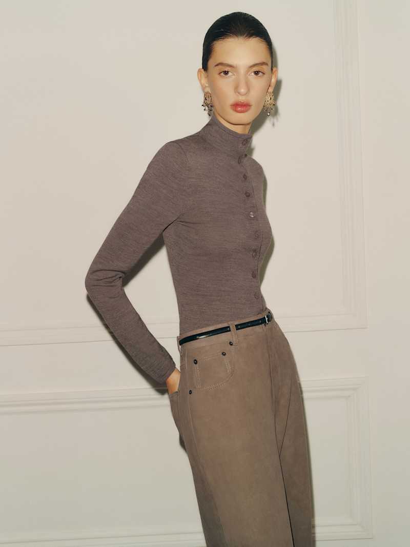 Veda Cary Wide Leg Leather Pant