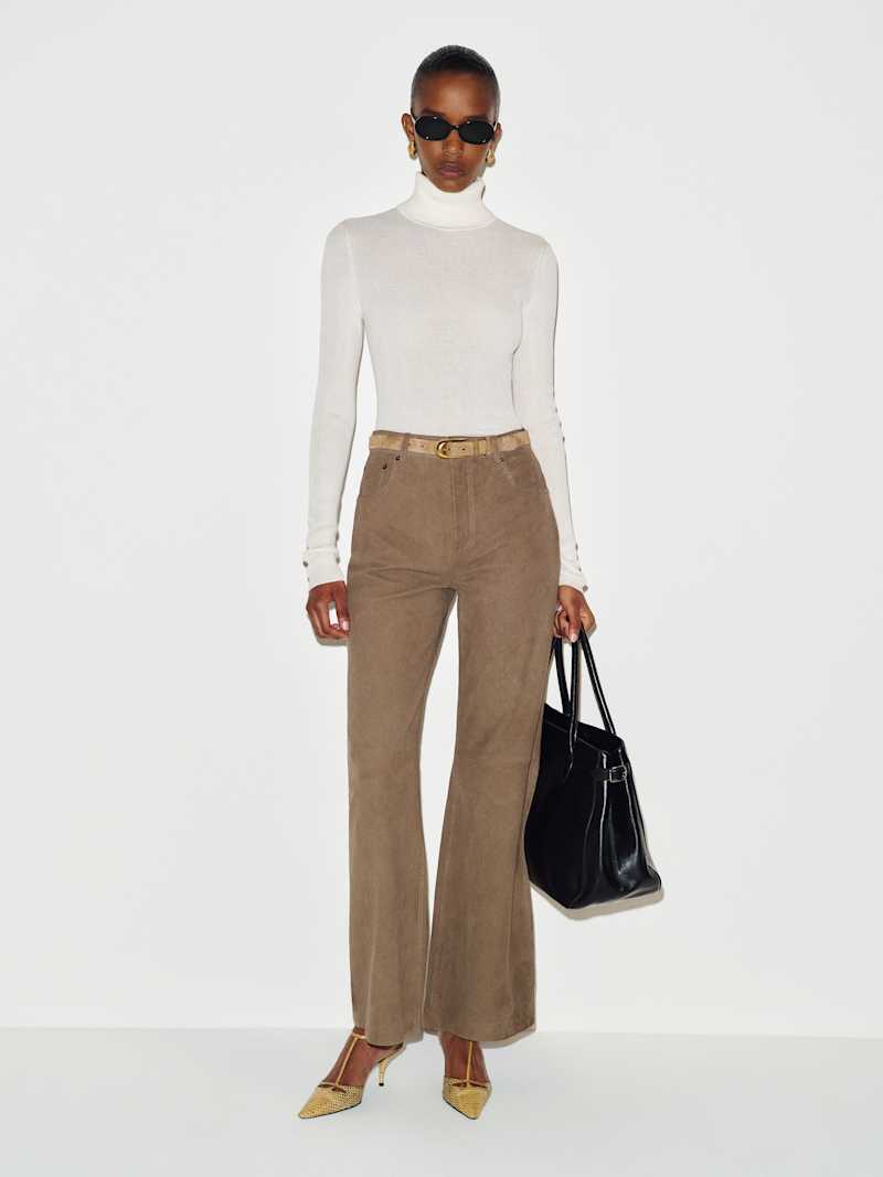 Veda Cary Wide Leg Leather Pant
