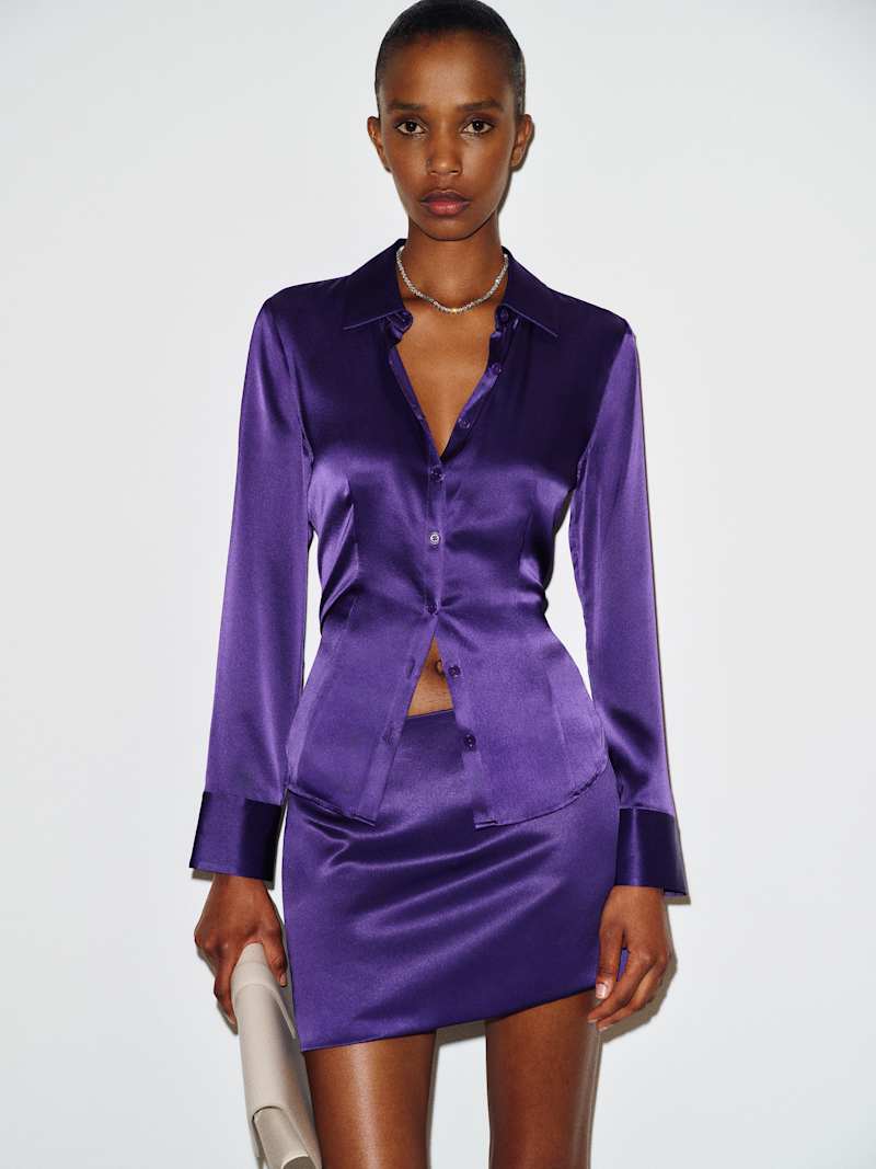 Carla Low Waist Satin Skirt