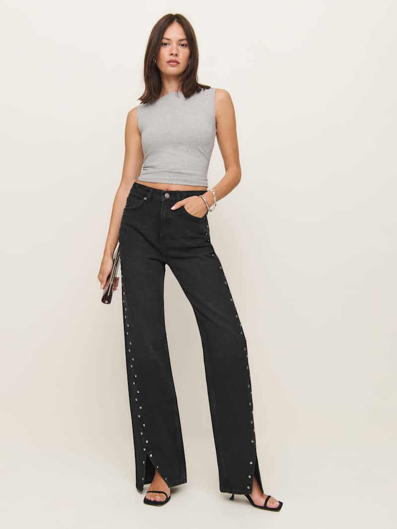 Cary High Rise Slouchy Straight Leg Jeans