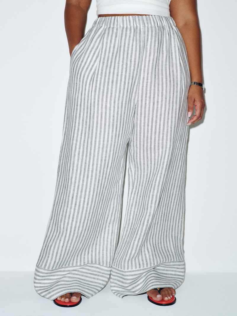 Fernando Linen Wide Leg Pant Es