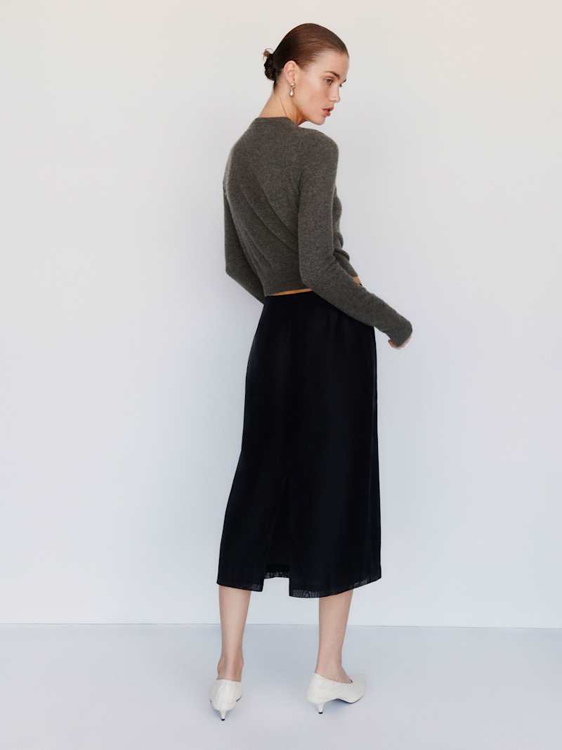 Caspia Cashmere Cropped Cardigan