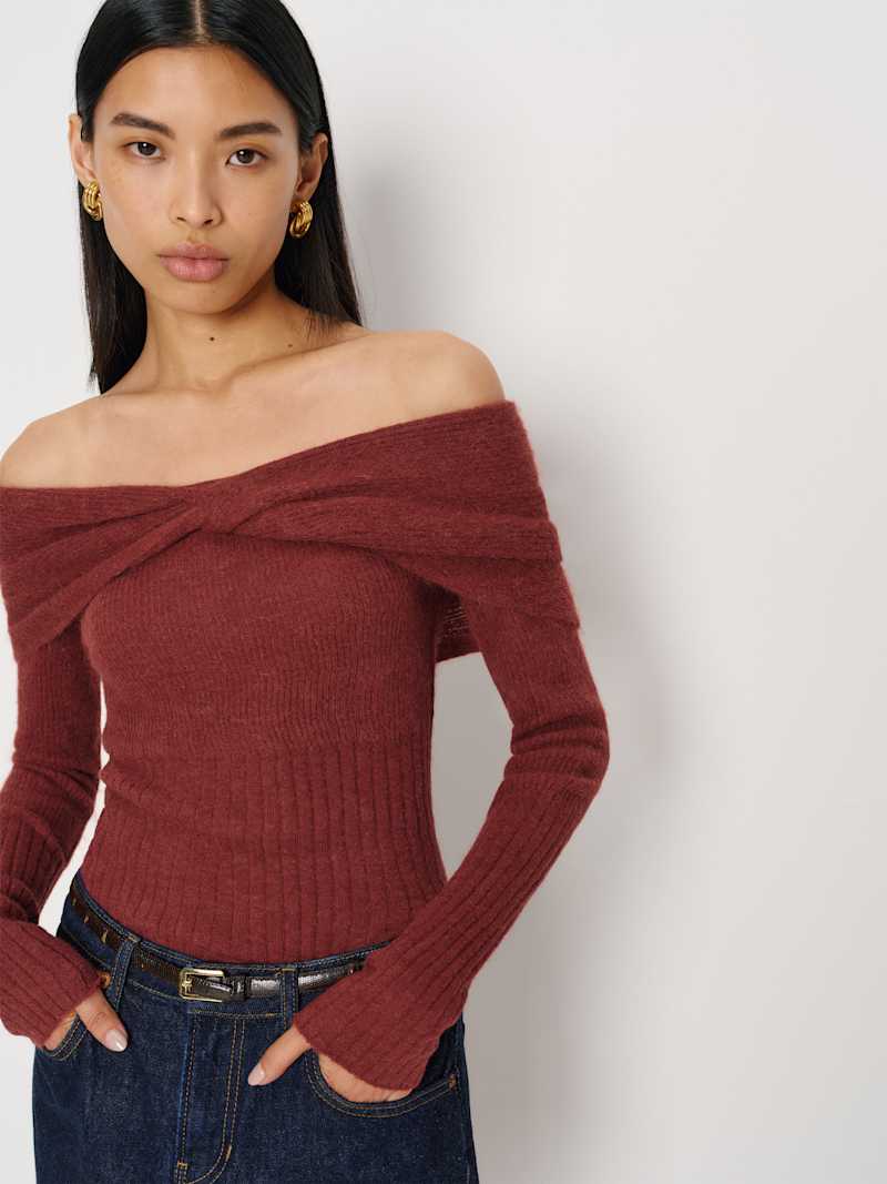 Florie Twist Front Sweater