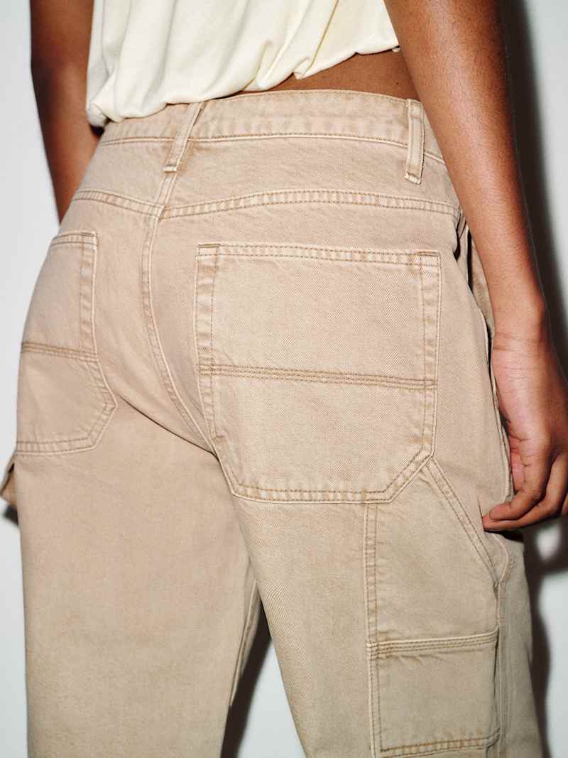 Diego Mid Rise Baggy Utility Jeans
