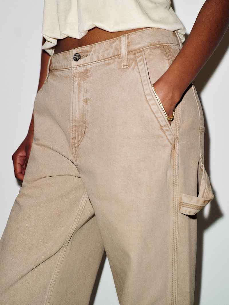 Diego Mid Rise Baggy Utility Jeans