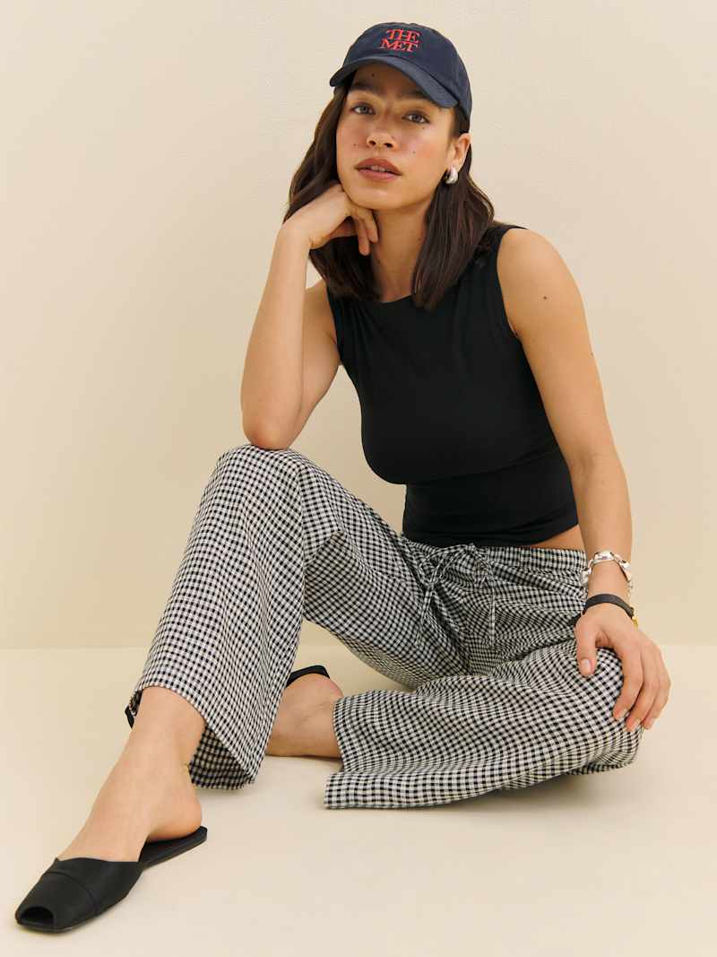 Olina Linen Cropped Pant