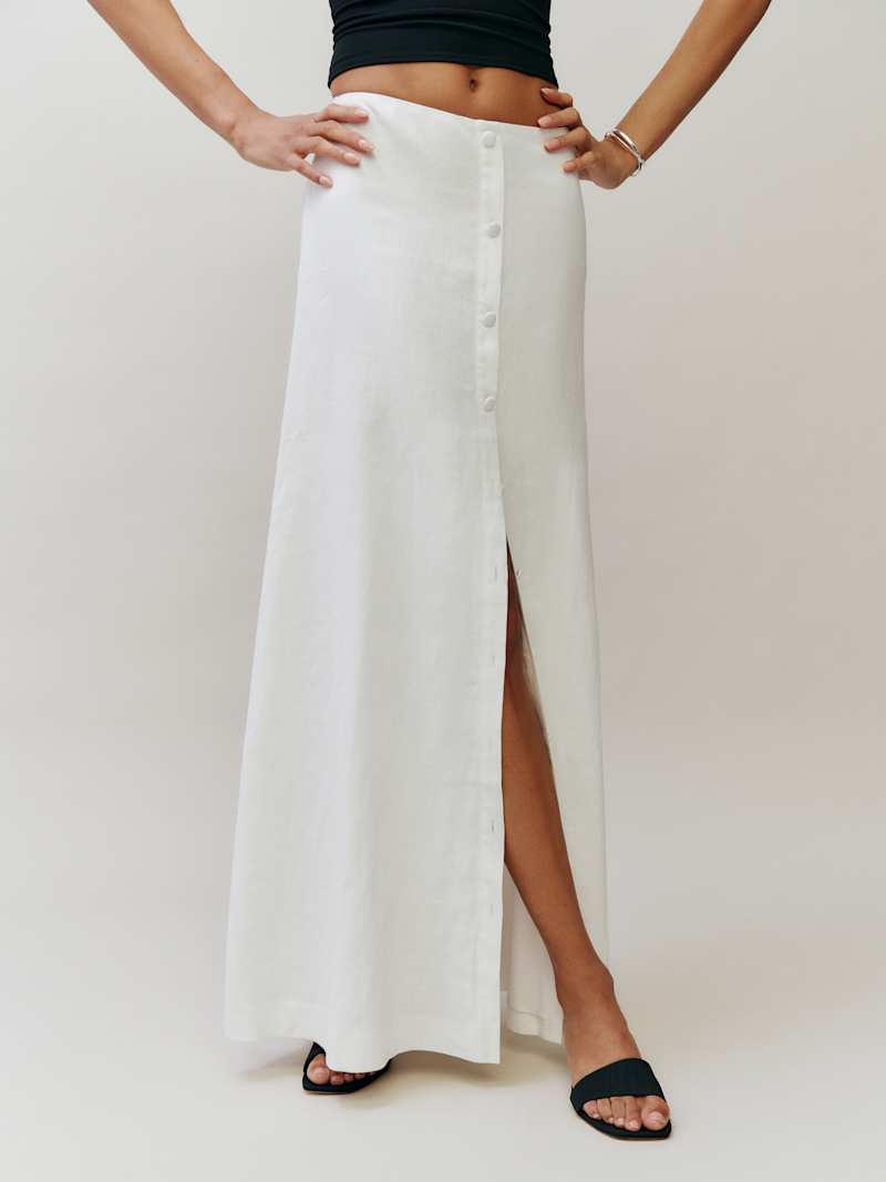 Petites Andi Linen Maxi Skirt