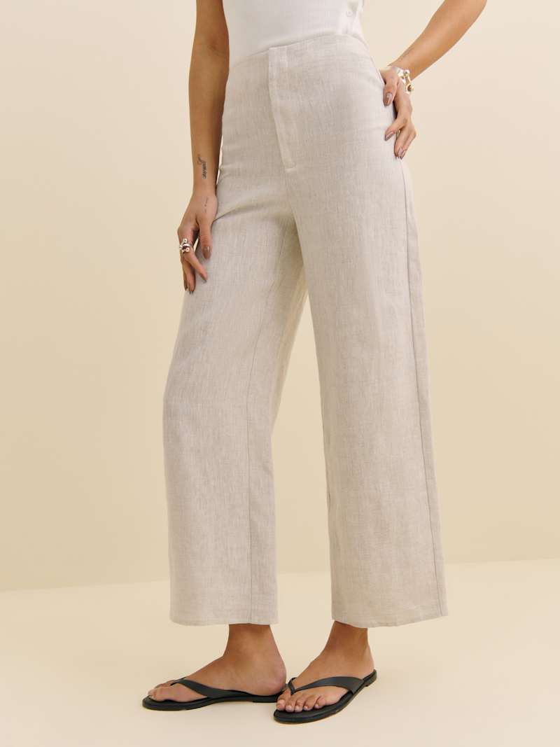 Joni Linen Cropped Short Pant