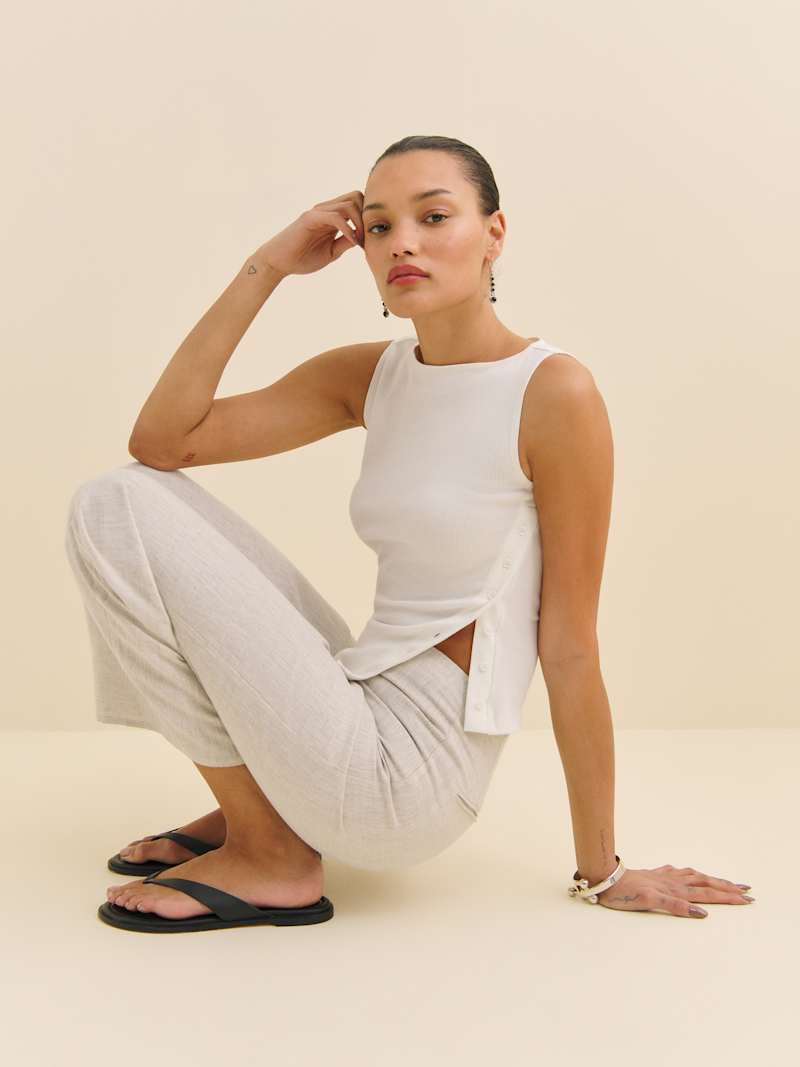 Joni Linen Cropped Short Pant