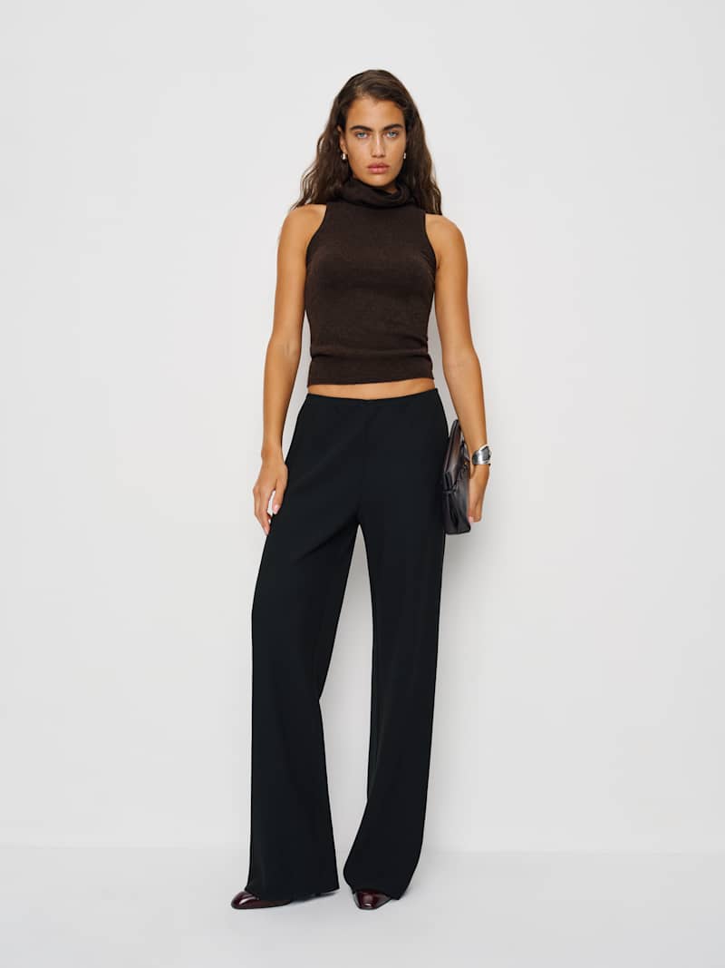 Marcy Cashmere Turtleneck Tank
