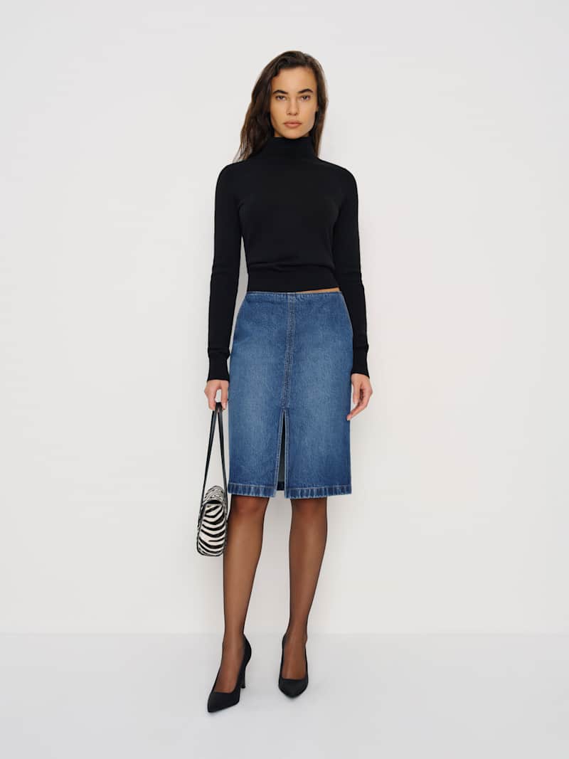 Misty Stretch Mid Rise Skirt