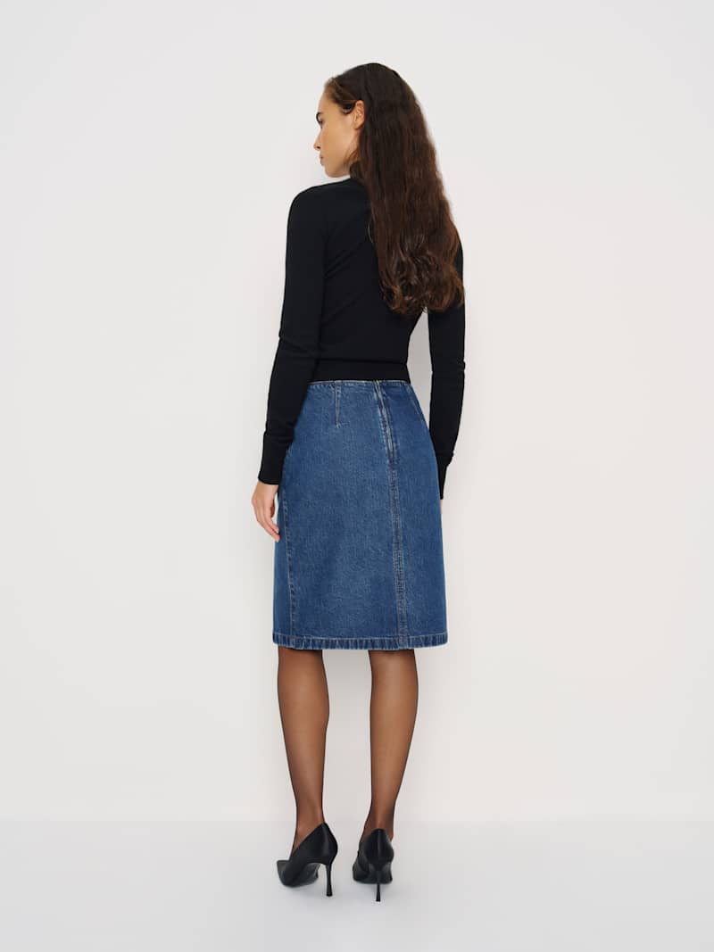 Misty Stretch Mid Rise Skirt