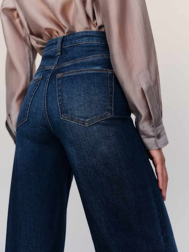 Bex Super Stretch High Rise Wide Leg Long Jeans