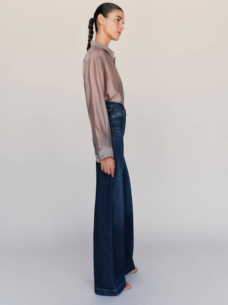 Bex Super Stretch High Rise Wide Leg Long Jeans