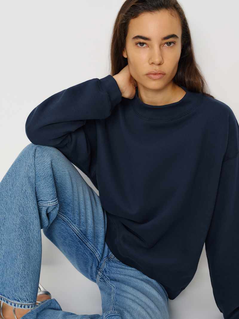 Jade Mock Neck Sweatshirt