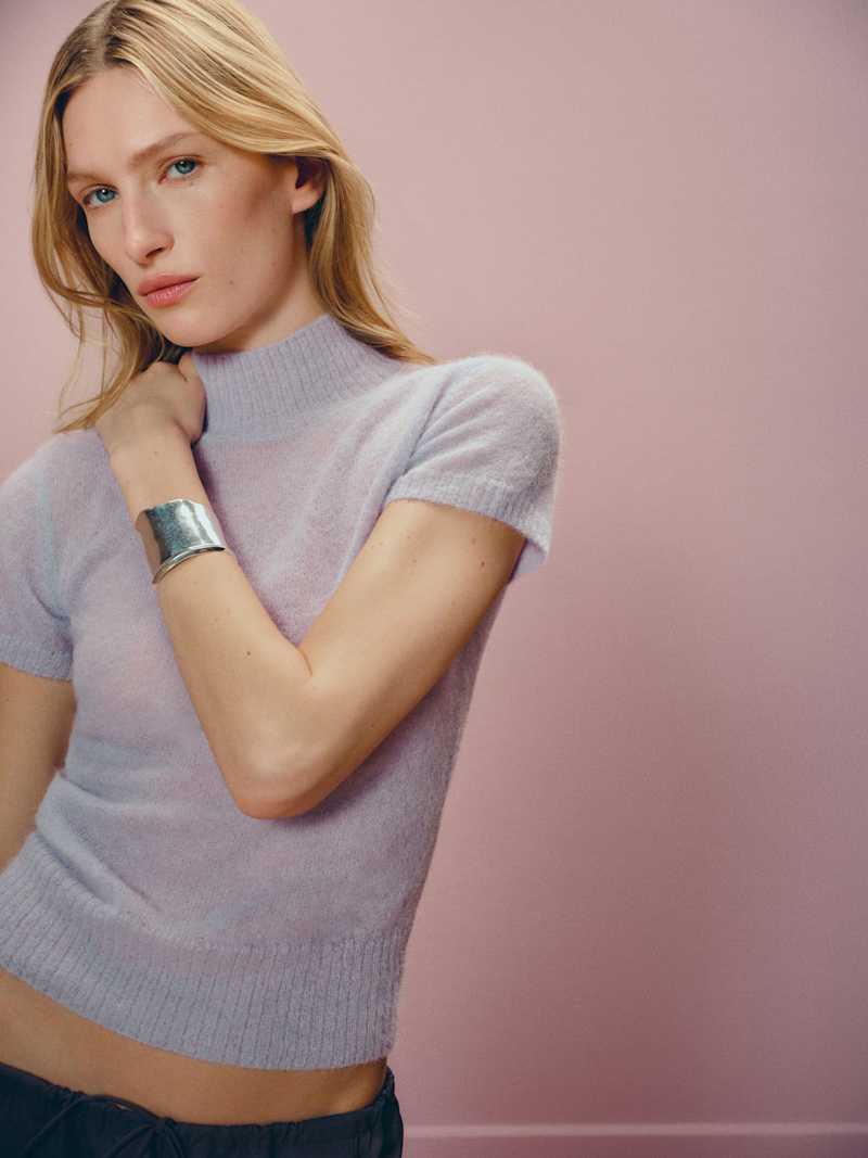 Laurel Sheer Alpaca Mock Neck