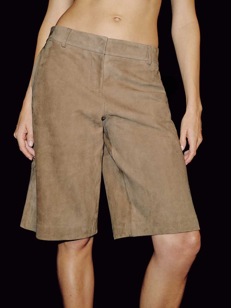 Veda Gisele Leather Low Rise Bermuda Short