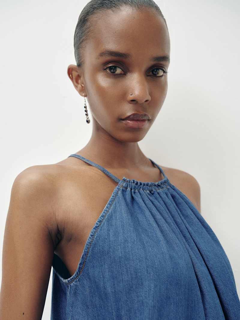 Paisley Denim Mini Dress