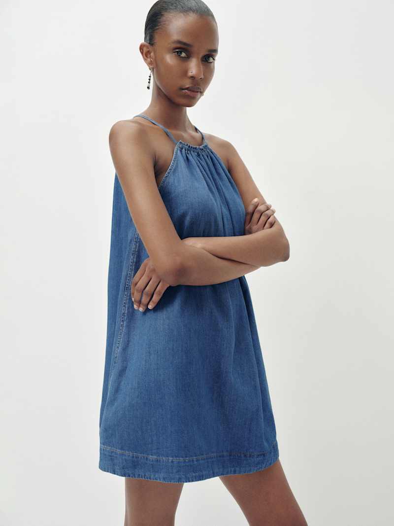 Paisley Denim Mini Dress