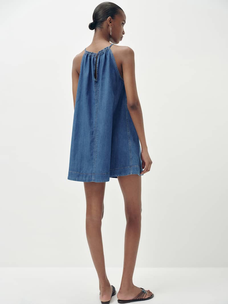 Paisley Denim Mini Dress