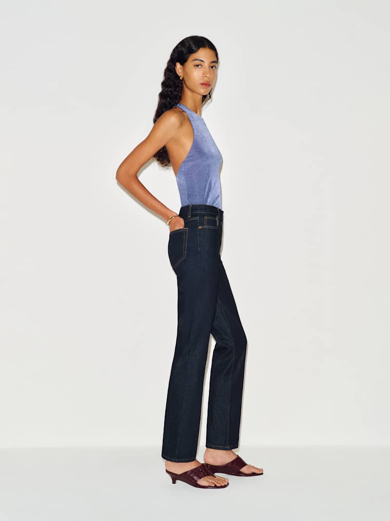 Leda Mid Rise Straight Jeans