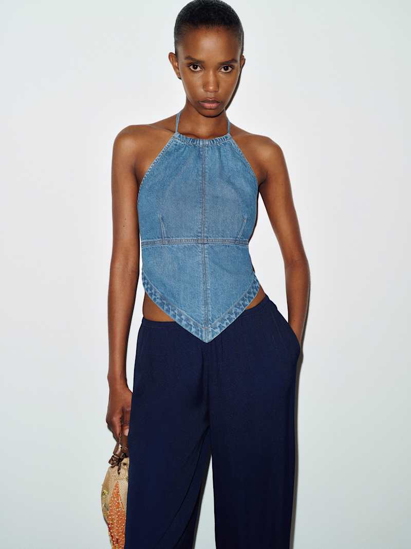Dana Denim Halter Top