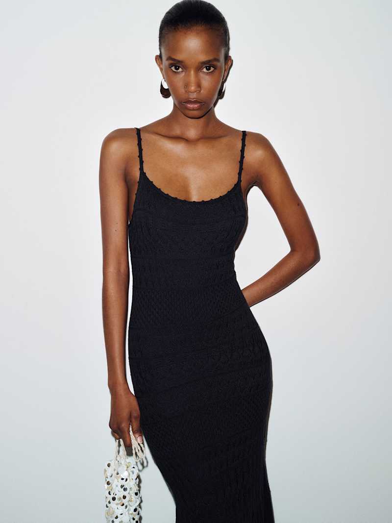 River Cotton Crochet Sweater Dress