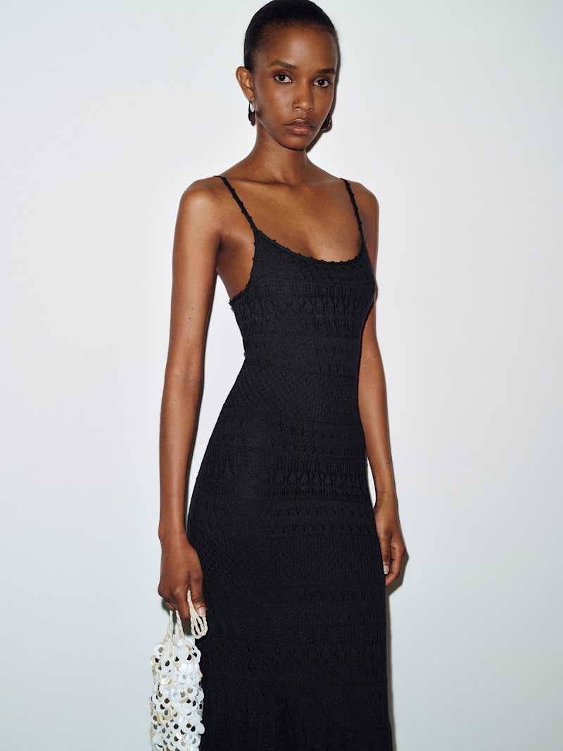 River Cotton Crochet Sweater Dress