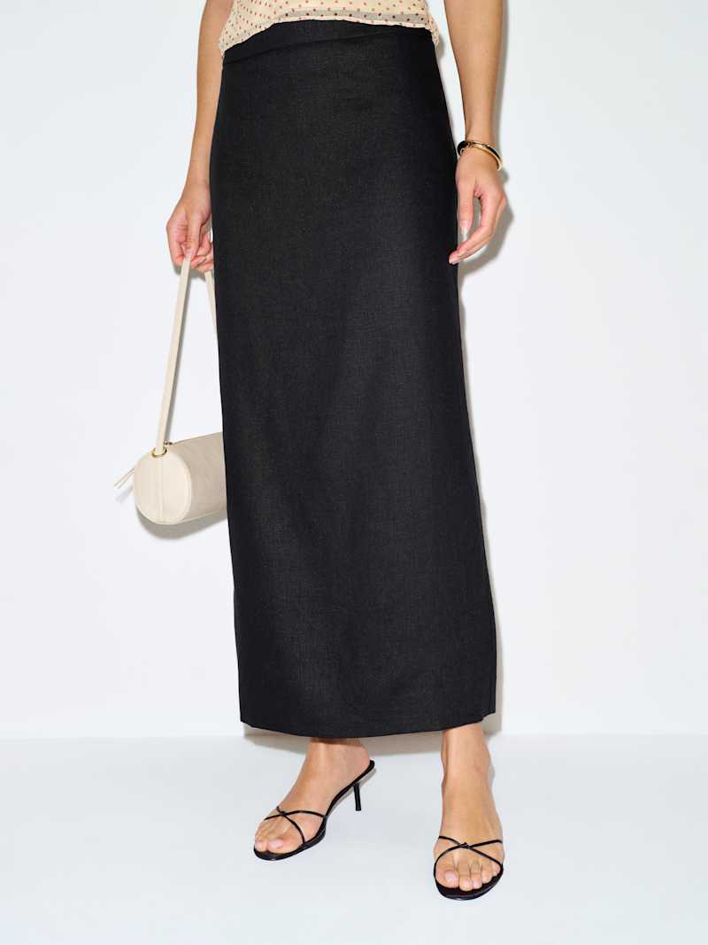 Petites Lydia Linen Skirt