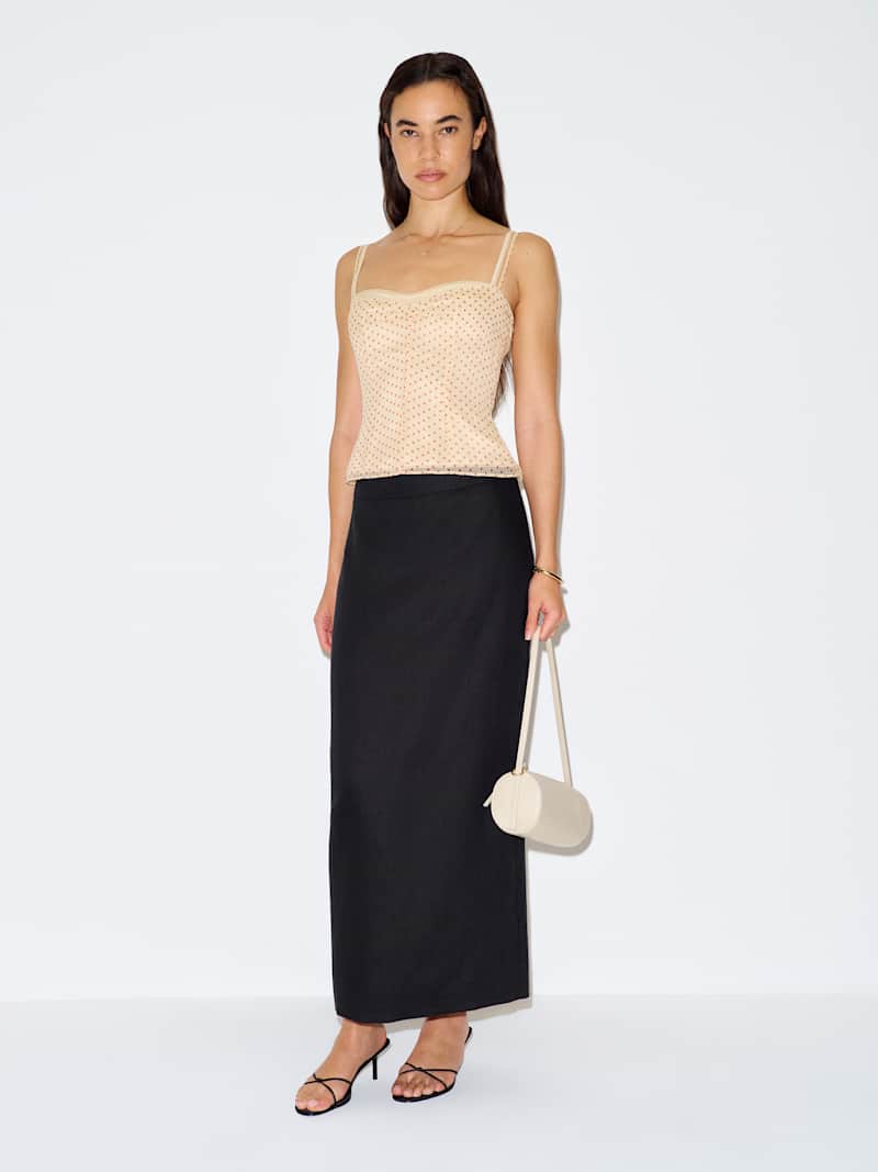 Petites Lydia Linen Skirt