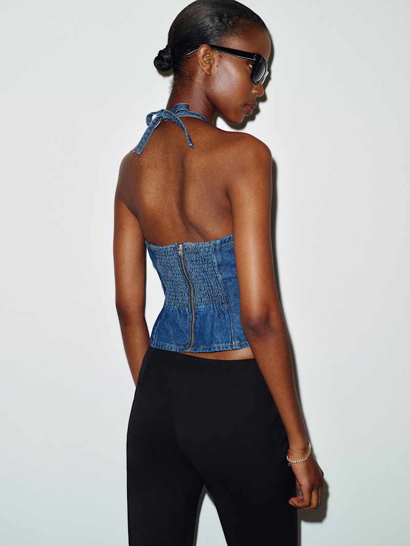 Meghan Denim Halter Top