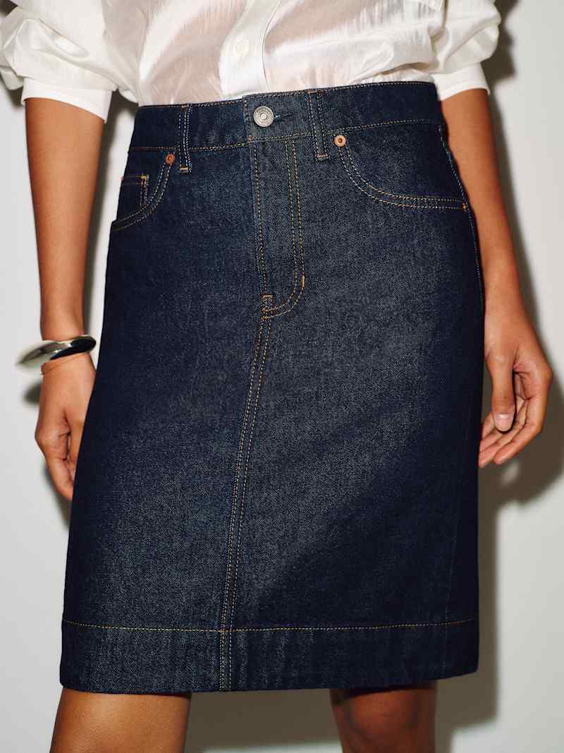 James Mid Rise Knee Length Skirt