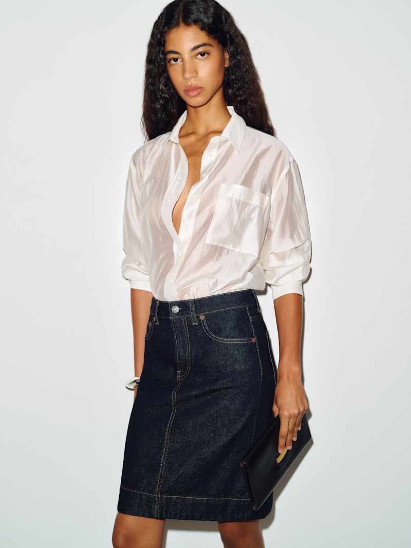 James Mid Rise Knee Length Skirt
