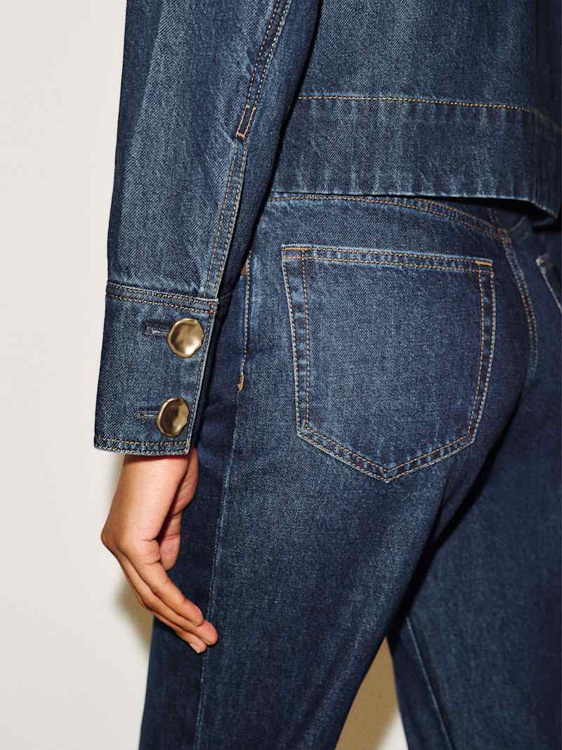Mazy Cropped Denim Jacket