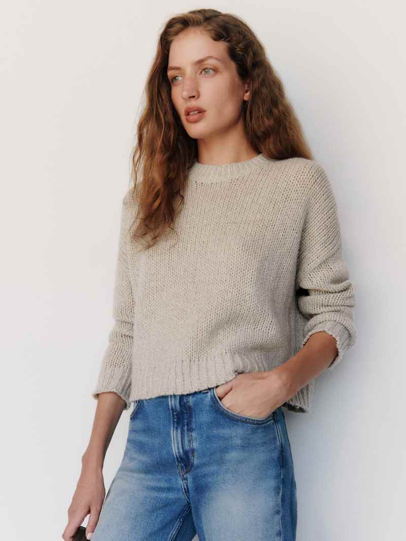 Cleo Cashmere Cropped Crew