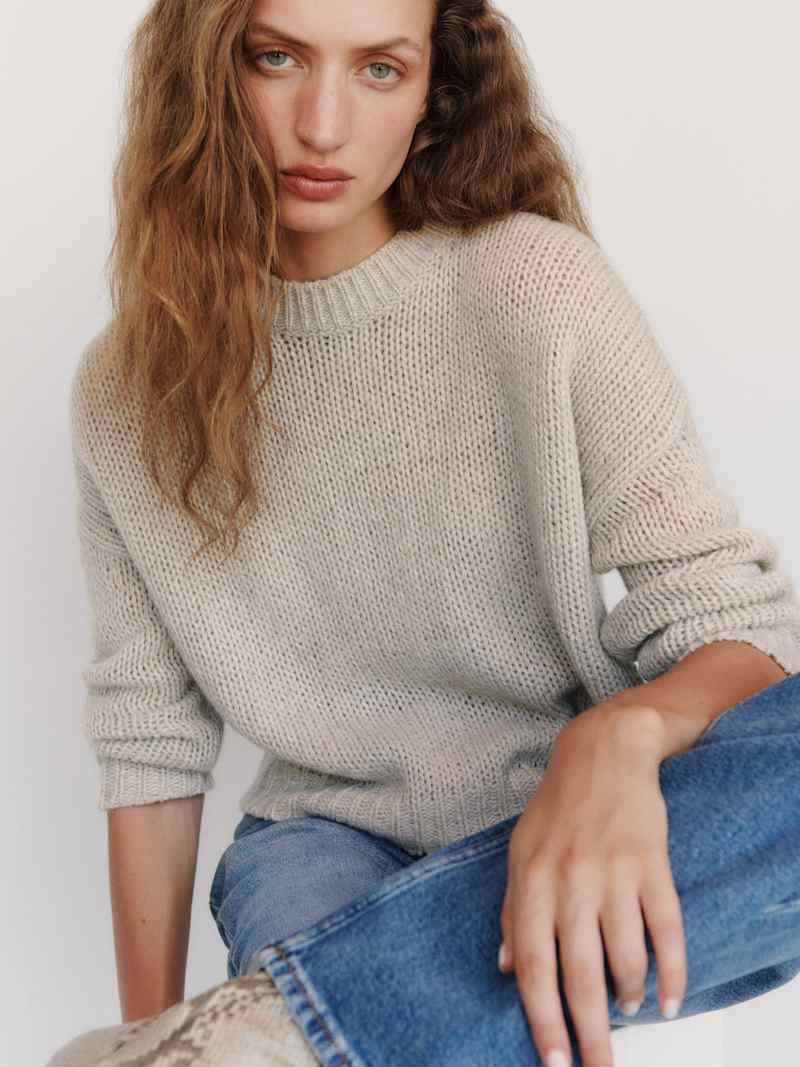 Cleo Cashmere Cropped Crew