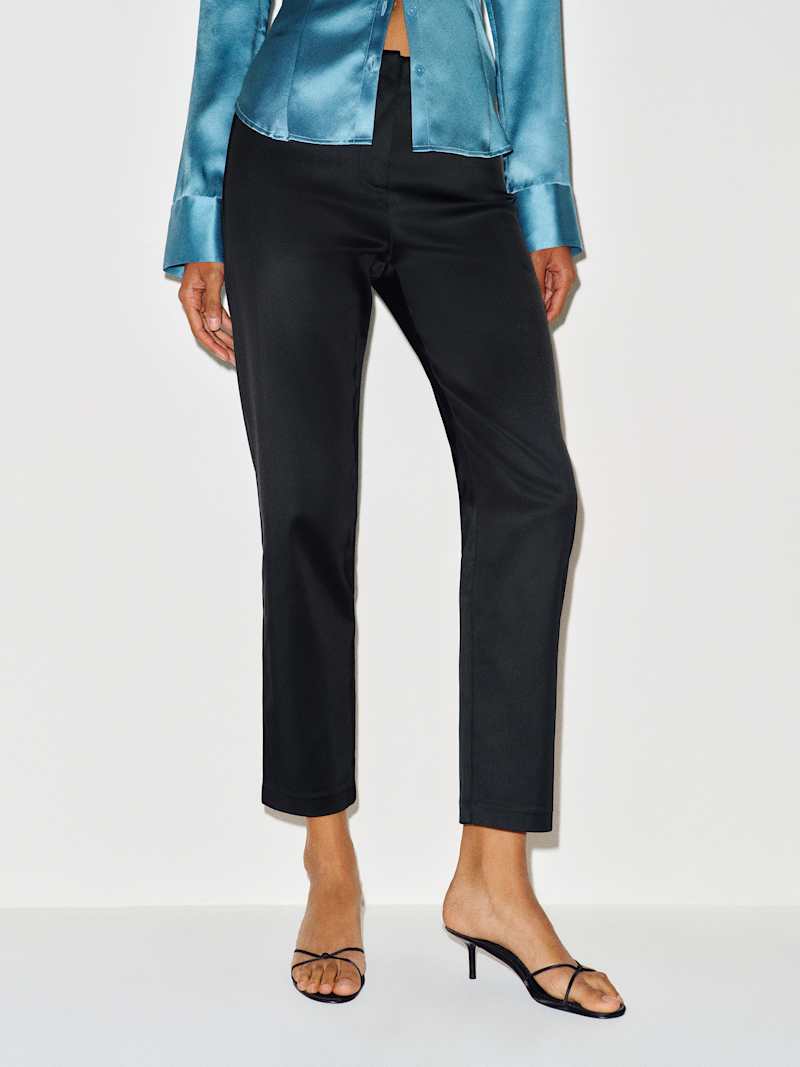 Hadley Mid Rise Satin Pant