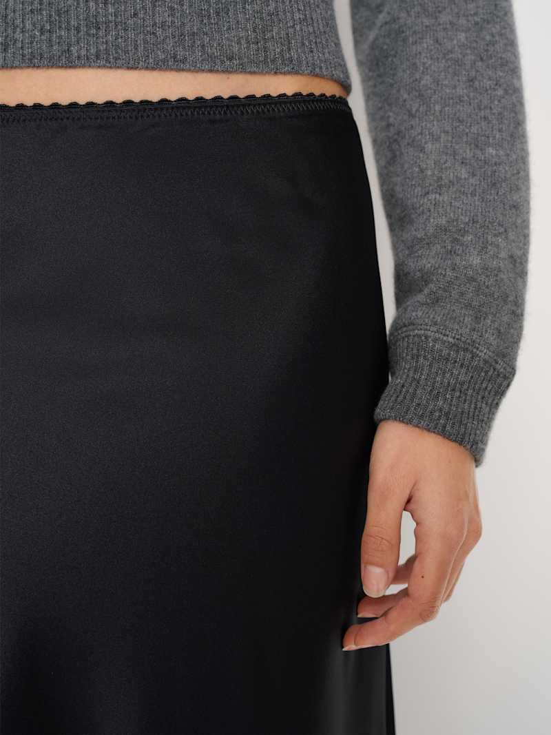 Petites Layla Silk Knee Length Skirt