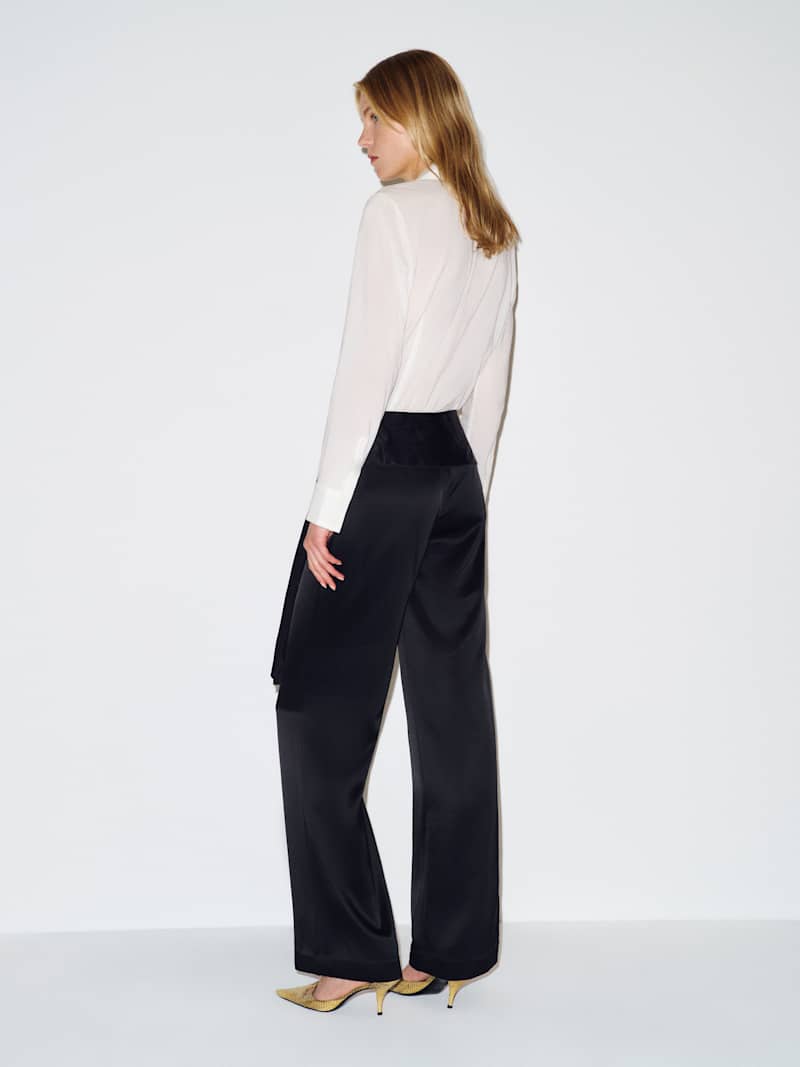 Mina Satin Tie Pant