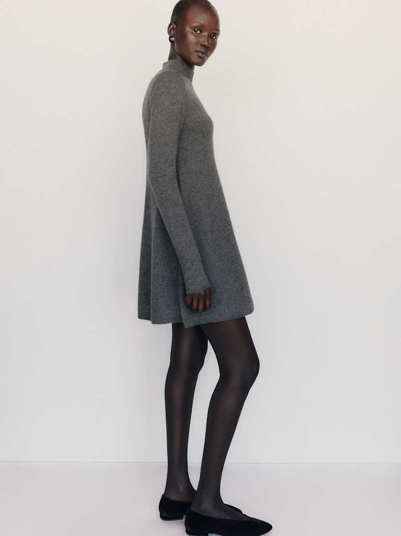 April Cashmere Turtleneck Mini Dress