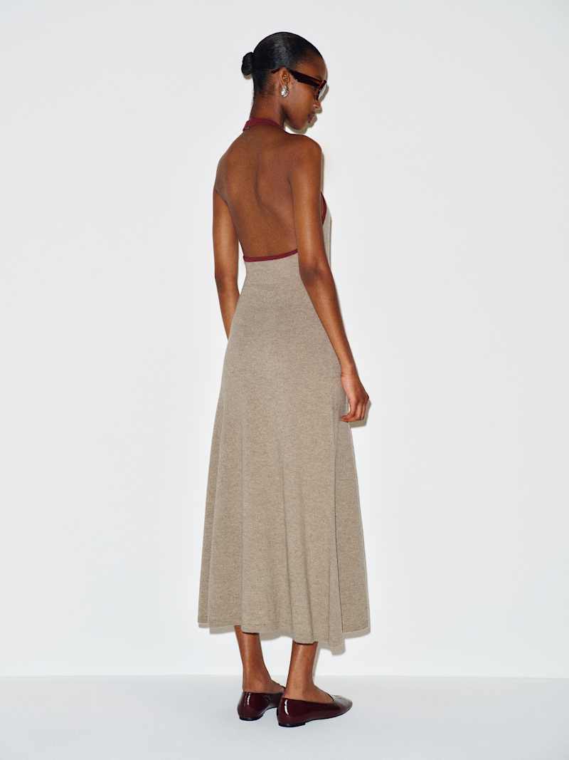 Mia Cashmere Halter Dress